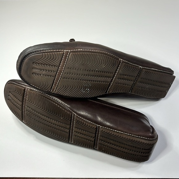 Mikekonos men’s brown  leather driving loafers size 10.5 - Picture 4 of 5